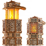 Wood Trick Antique Lantern LED 3D Wooden Puzzle - Engaging DIY Model for All Ages with Two Lighting Modes Wood Trick