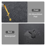 HOMBYS Extra Large Garage Floor Mats for Under Car, Dark Grey Garage Flooring Rug, Motorcycle Oil Spill Mat, Absorbent Oil Garage Parking Mat HOMBYS