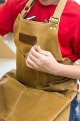 TorxGear Kids Child's Work Apron - Waxed Canvas Tool Apron - Craftsmen Quality Heavy Duty Safety Smock TORXGEAR KIDS