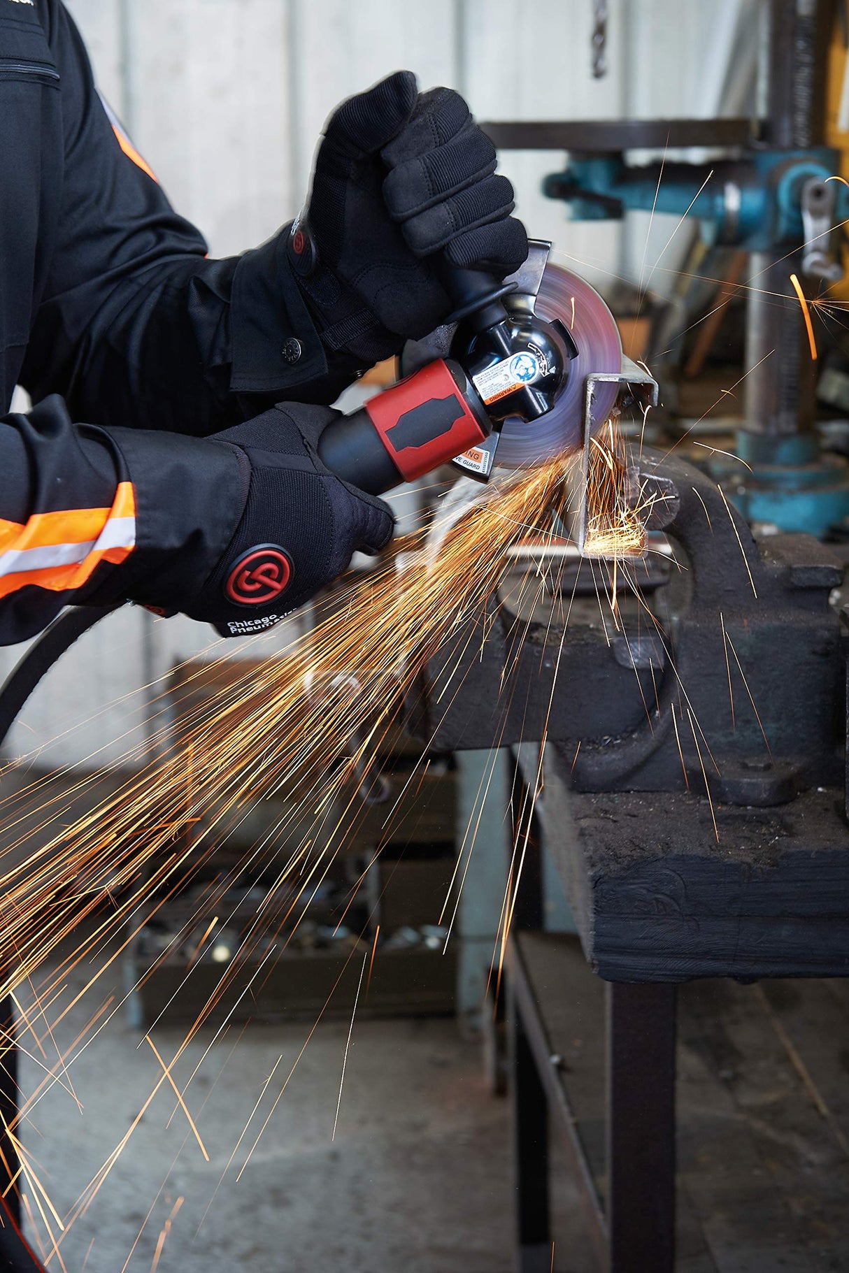 Chicago Pneumatic CP7545-B - Air Grinder Tool, Welder, Woodworking, Automotive Car Detailing, Stainless Steel Polisher, Heavy Duty, Right Angle Chicago Pneumatic