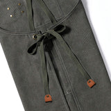 AFUN Chef Aprons for Men Women with Large Pockets, Cotton Canvas Cross Back Heavy Duty Adjustable Work Apron, Size M to XXL(Grey) AFUN