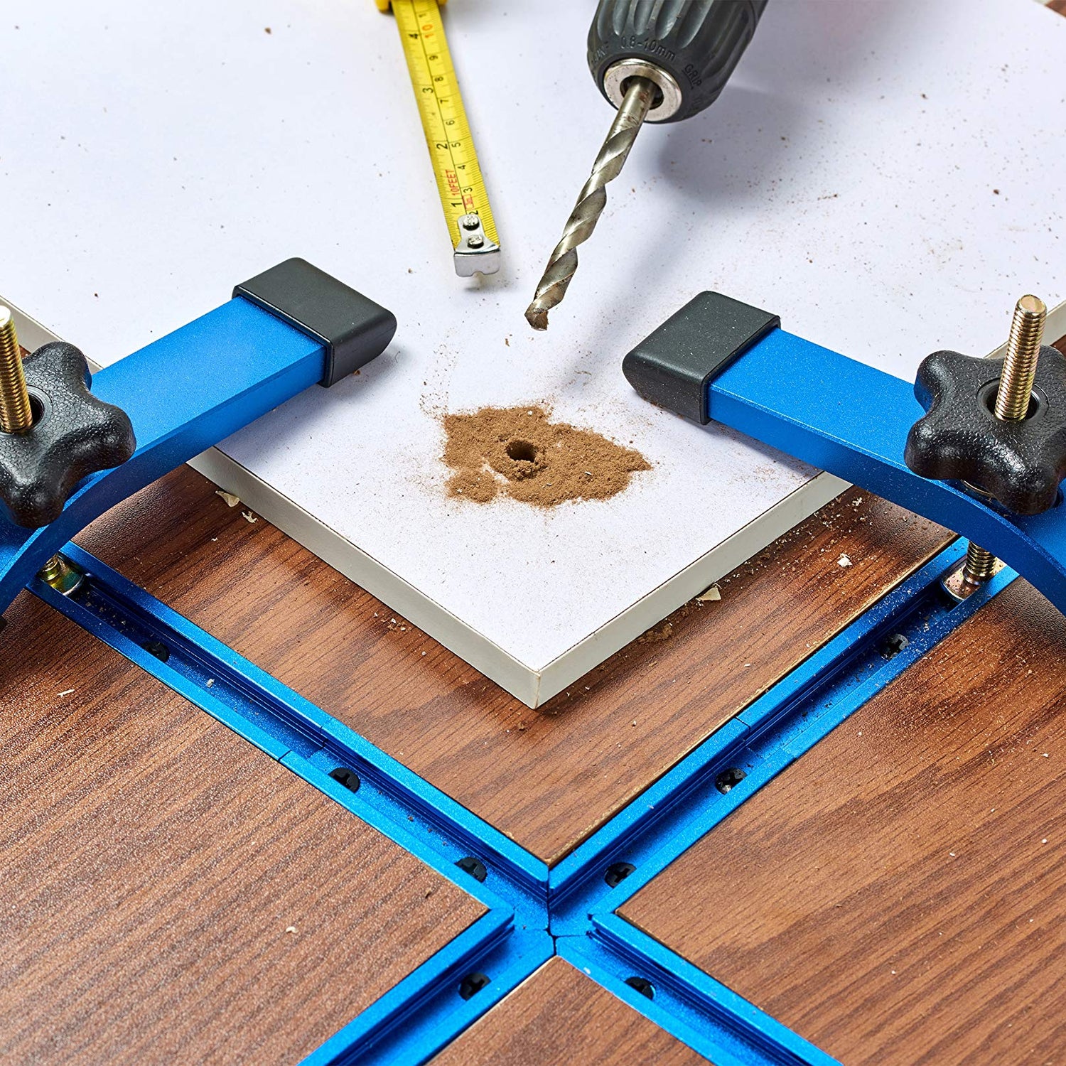 HOTTARGET Aluminum T-track Hold Down Clamps,6-3/8"L x 1-1/4"Width-Woodworking and Clamps - High Strength Aluminum Alloy 6063 - Fine Sandblast HOTTARGET