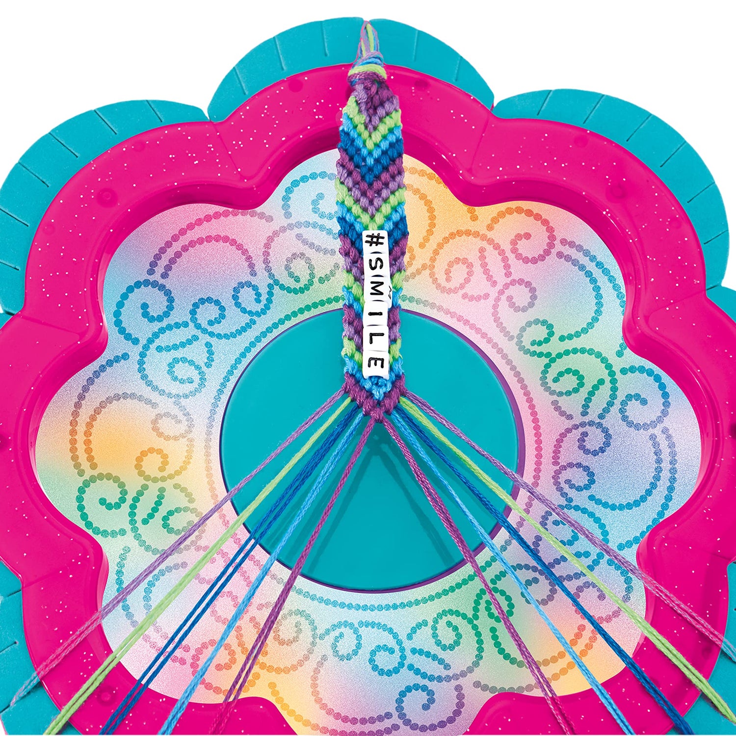 CRA-Z-Art Shimmer ‘N Sparkle 2-in-1 Spin & Bead Friendship Studio Bracelet Maker, Ages 8 and up Shimmer and Sparkle