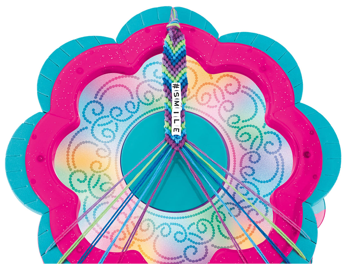 CRA-Z-Art Shimmer ‘N Sparkle 2-in-1 Spin & Bead Friendship Studio Bracelet Maker, Ages 8 and up Shimmer and Sparkle