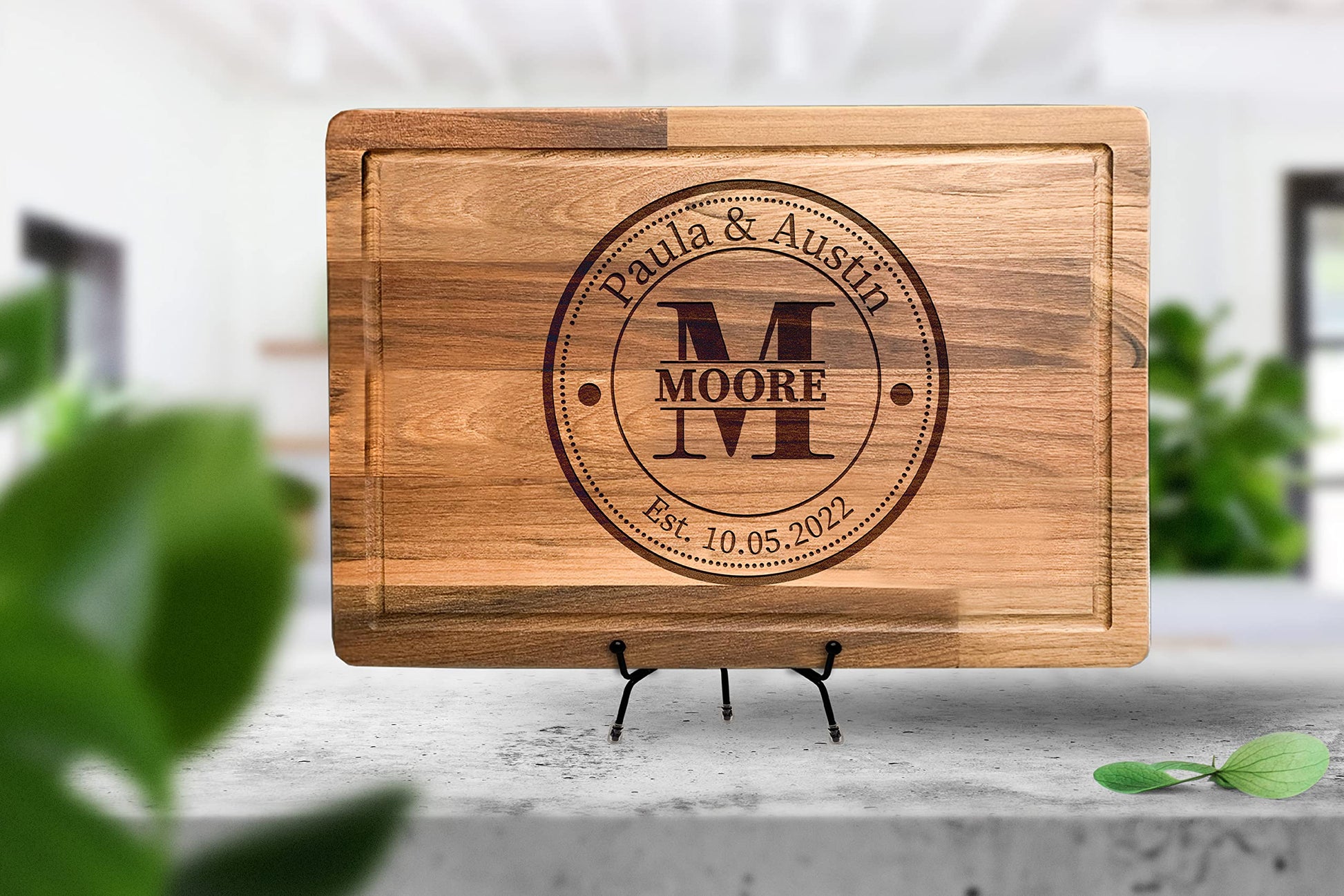 Personalized Cutting Board, Perfect Gifts for Couples or Parents, Customizable Christmas Gifts, Wedding, Anniversary, House Warming Gift Idea, Wooden - WoodArtSupply