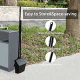 Eyliden Commercial Angle Broom and Dustpan Combo, with Long Handle, Lobby Dust Pan Sweep Set for Outdoor Garages Courtyard Sidewalks Decks Indoor Eyliden