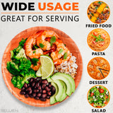 6Pcs Wooden Salad Bowl Set - Decorative Bowls for Kitchen Large Serving Bowls for Entertaining Small Snack Bowls Set Soup - 8 Inch Fruit Bowl for Reluen