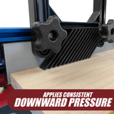 Peachtree Woodworking Supply Single Deluxe Featherboard with Aluminum Miter Lock Bar and T Bolt Hardware for Track or Miter Slot Mounting Ideal for Peachtree Woodworking Supply