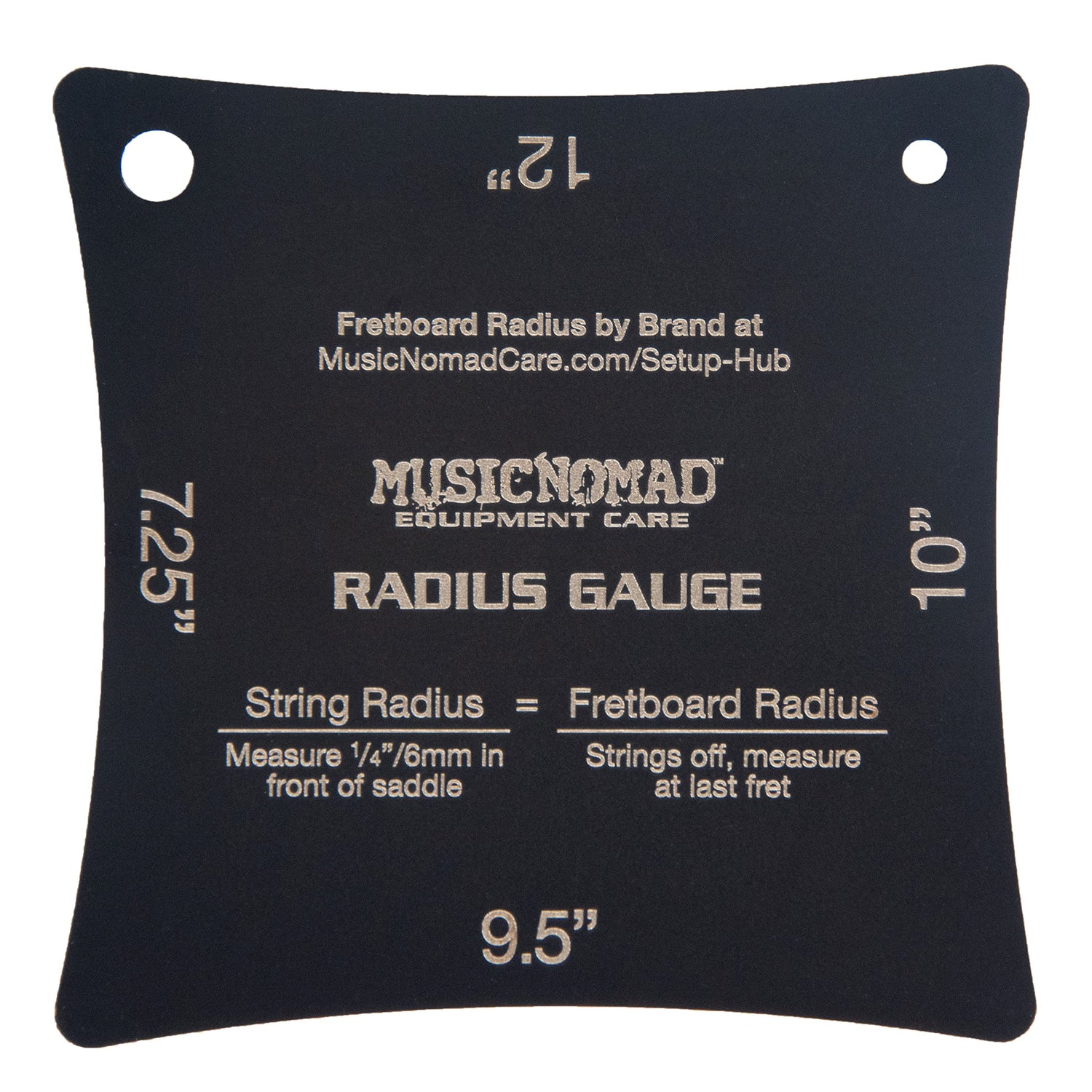 MusicNomad Precision Fretboard and String Radius Gauge Tool - 2 pc. Set (MN603) MusicNomad