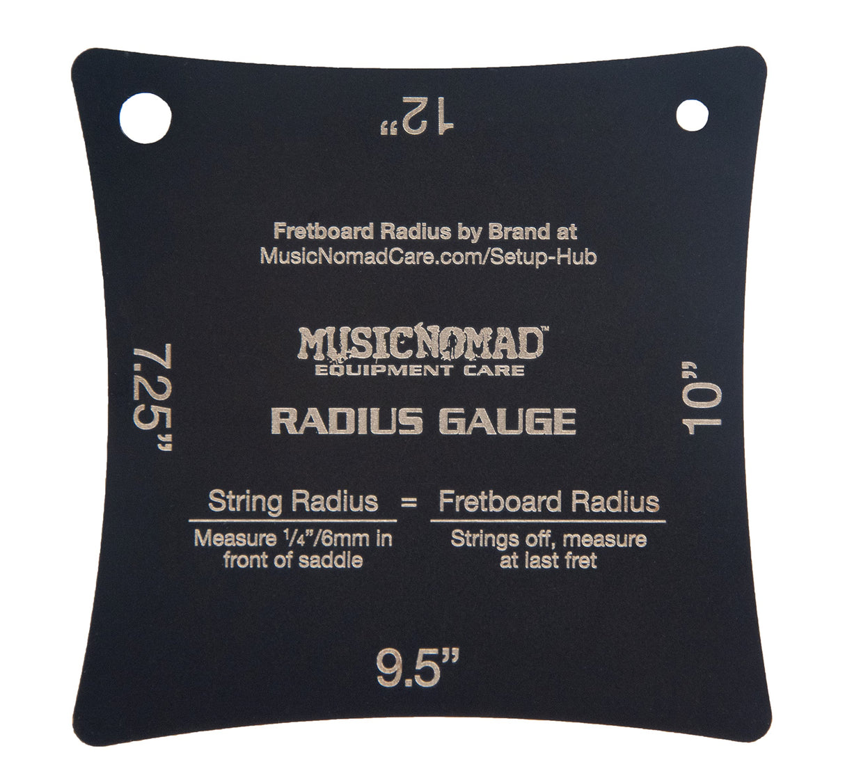 MusicNomad Precision Fretboard and String Radius Gauge Tool - 2 pc. Set (MN603) MusicNomad