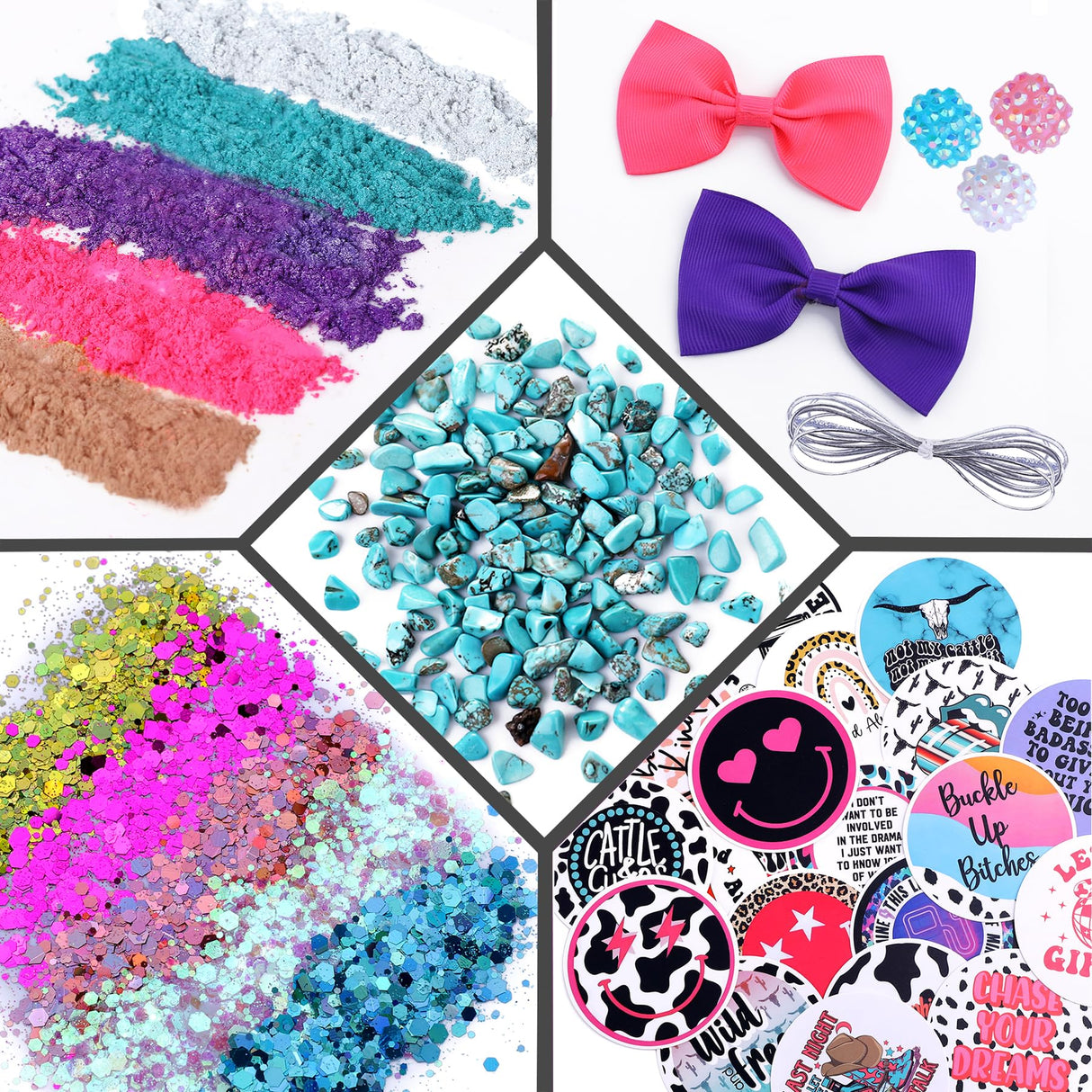 MUBYOK M436 Car Freshies Supplies Starter Kit,DIY Freshie Making kit with 1LB Unscented Aroma Beads,3 inch Circle Freshies Silicone Molds,4 OZ MUBYOK