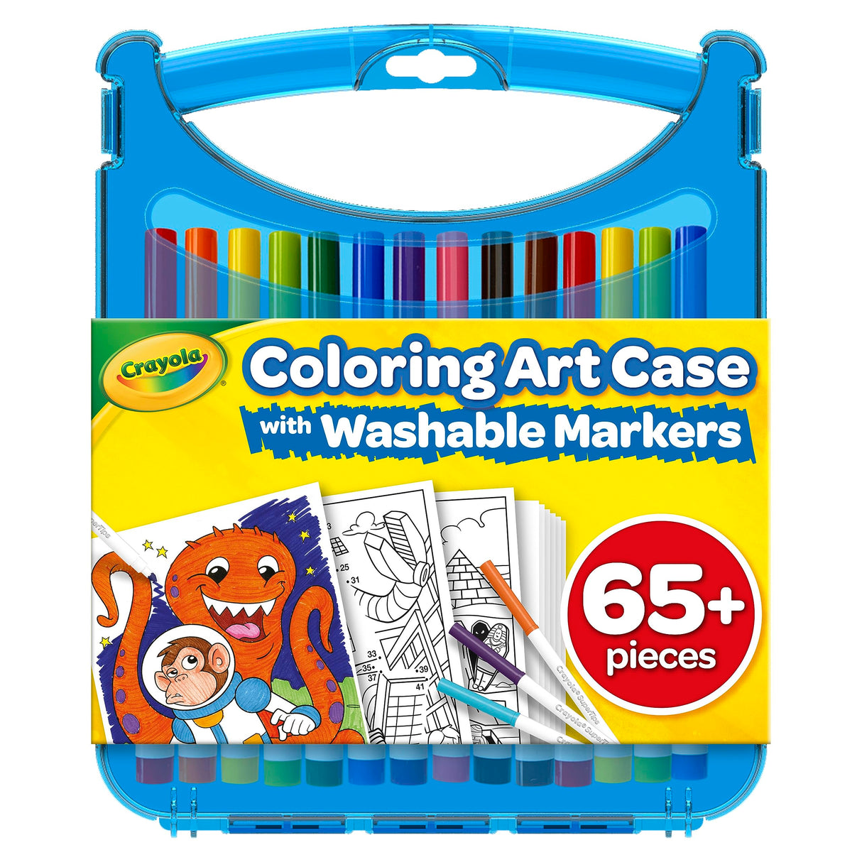 Crayola Super Tips Coloring Art Case SuperTips Washable Markers, 65 Piece Set, Packaging May Vary Crayola
