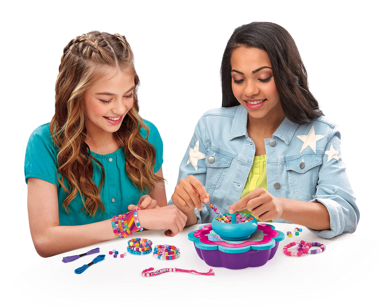 CRA-Z-Art Shimmer ‘N Sparkle 2-in-1 Spin & Bead Friendship Studio Bracelet Maker, Ages 8 and up Shimmer and Sparkle