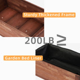 Raised Garden Bed with Legs, 31x16x31'', Outdoor Wood Elevated Planter Box, Grey Cedar, Thick Legs, w/Liner SoliWood