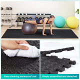 Yes4All Interlocking Exercise EVA Mat Floor Protector (120 Square Feet - Black - with Border) - ²XPAJZ (XPAJ) Yes4All