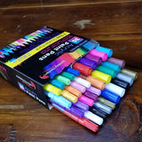 ArtShip Design 35 Premium Acrylic Paint Pens, Double Pack of Both Extra Fine and Medium Tip, for Rock Painting, Mug, Ceramic, Glass, and Fabric ArtShip Design