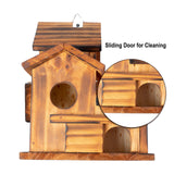 COLEBA Bird Houses for Outside,Outdoor 5 Hole Bird House Room for 5 Bird Families Bluebird Finch Cardinals Hanging Birdhouse for Garden (Brown - Set COLEBA