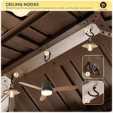 YOLENY 10' x 12' Hardtop Gazebo, Metal Gazebo with Aluminum Frame, Double Galvanized Steel Roof, Curtains and Netting Included, Pergolas for Patios, YOLENY