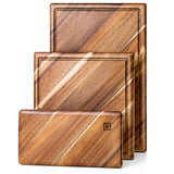 Chorus Wood Cutting Board Set with Juice Groove (3 Pieces) - Acacia Wood Kitchen Cutting Boards, Chopping Board for Meat (Butcher Block), Vegetables, Apace Living