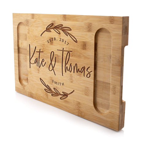 Elegant Wedding Gift, Personalized Charcuterie Board w/ 12 Elegant Design, House Warming Presents for New Home, Bamboo Cheese Board, Gift for Women, Personalization Lab