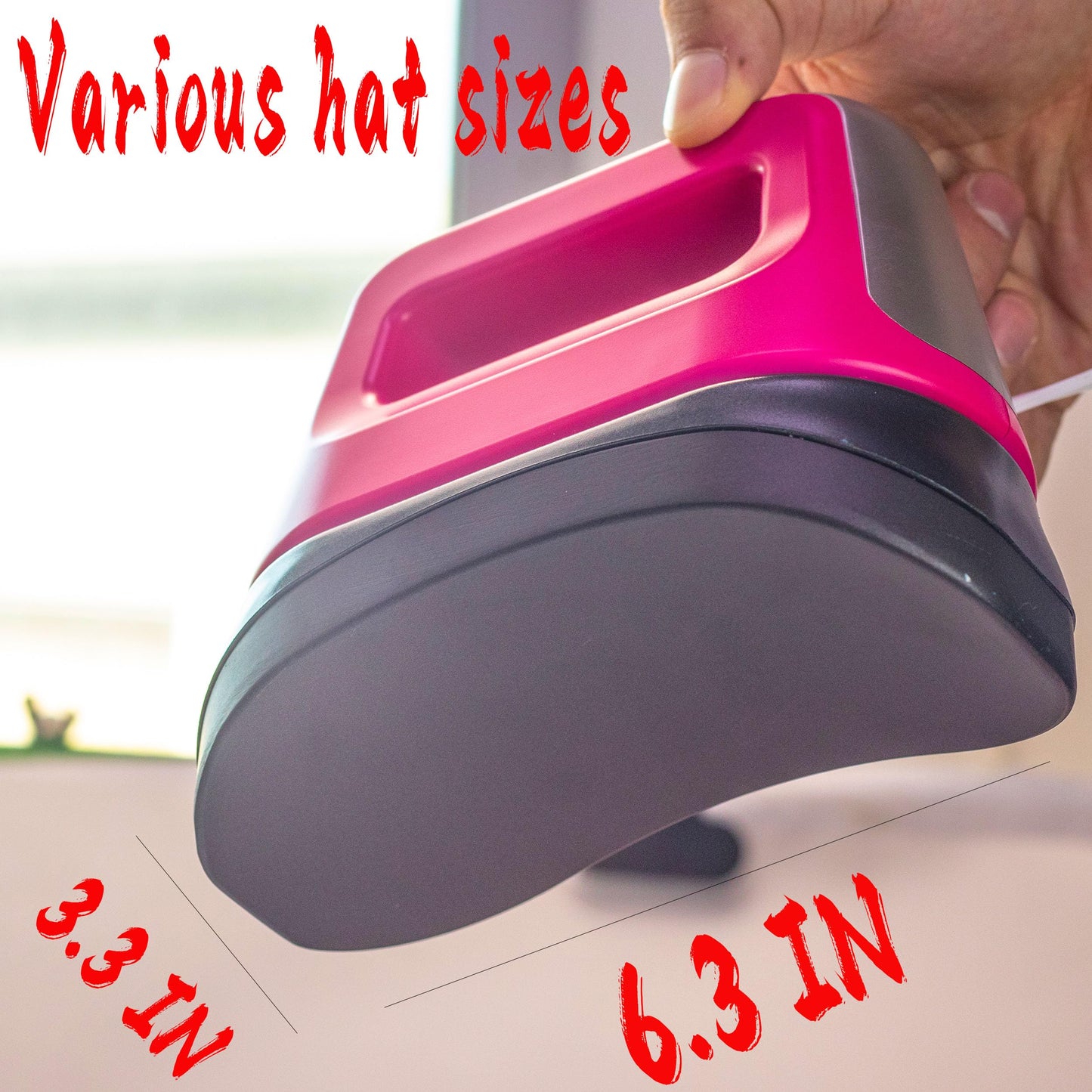 Hat Heat Press，Hat Press， Mini Heat Press，Hat Press Heat Machine for Caps，Heat Press Machine for t Shirts，6.3 * 3.3 in Curved Ceramic-Coated Heat - WoodArtSupply