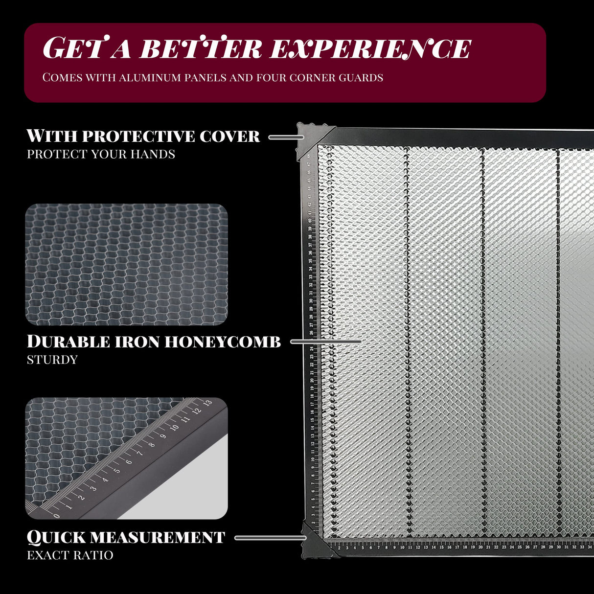 Doppy Laser Bed, Honeycomb Laser Bed 21.26” x33.46”x 0.87" Honeycomb Working Table for CO2 or Diode Laser Engraver Cutting Machine, Honeycomb Working Doppy