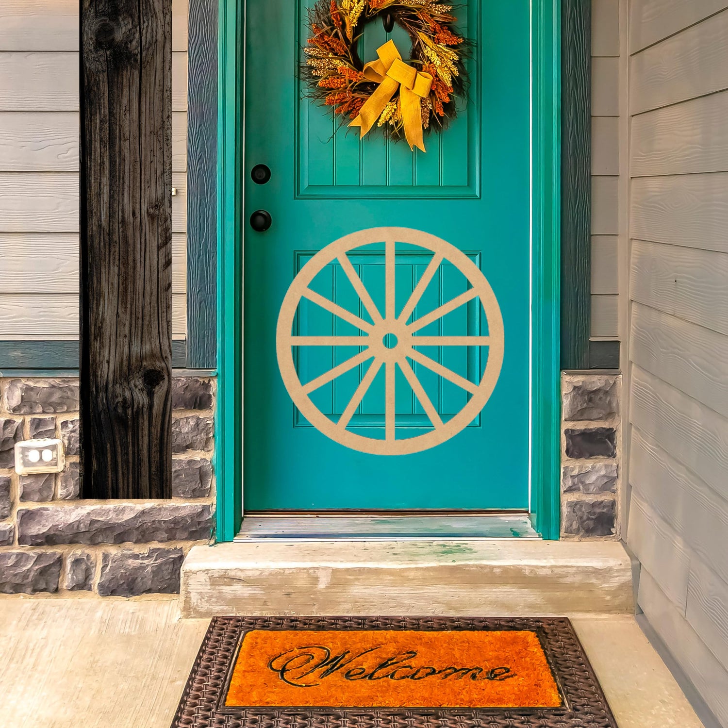 Wooden Wagon Wheel 15'' Cutout, Unfinished Wood Western Craft Shape, Spoked Wheel MDF Blank NEXTCraft