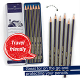 Faber-Castell Graphite Sketch Pencil Set - 6 Graphite Pencils (2H, HB, B, 2B, 4B, 6B), Drawing Pencils and Sketching Supplies Faber-Castell