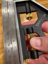 Swanson Tool Co TC132 12-Inch Combo Square with Cast Zinc Body, Stainless Steel Ruler and Brass Bolt Swanson Tool Co., Inc
