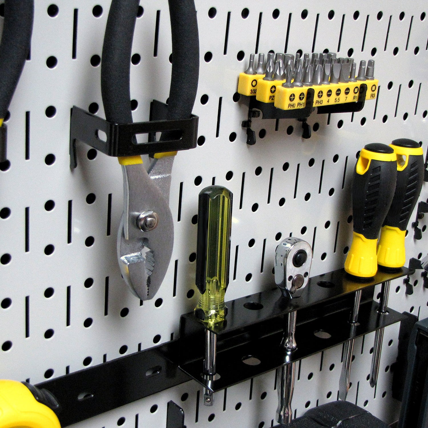 Wall Control Pegboard Value Pack - (3) Pack of Wall Control 16-Inch Tall x 32-Inch Wide Horizontal Metal Pegboards for Easy to Install Wall Home & Wall Control