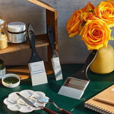 3 Pcs Silicone Epoxy Brushes Set Paint Brushes Set Reusable Flexible Silicone Brushes for Making Epoxy Glitter Tumblers Acrylic Oil Watercolor, Face Nezyo