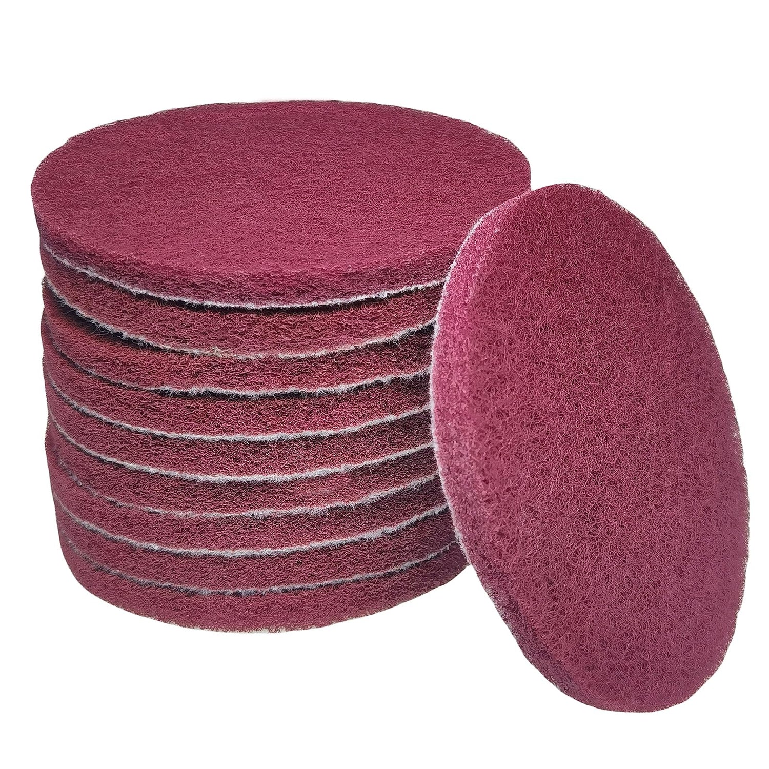 Tonmp 10 PCS 5 Inch 400 Grits Multipurpose Scrubber Scouring Pads Flocking Scuff Pads -Scuff Pads Conditioning Discs Polishing Pad for Furniture Tonmp