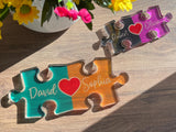 Personalized Puzzle Name Sign for Couples, Valentines Day Gifts for Her Him, 0.45in Thick Acrylic - Love Is The Piece That Holds Us Together, Amazing Items