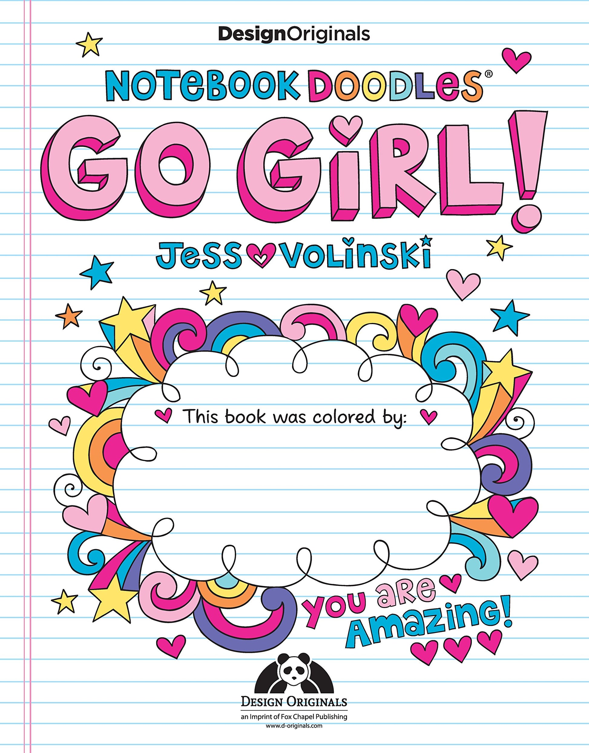 Notebook Doodles Go Girl!: Coloring & Activity Book (Design Originals) 30 Inspiring Designs; Beginner-Friendly Empowering Art Activities for Tweens, - WoodArtSupply