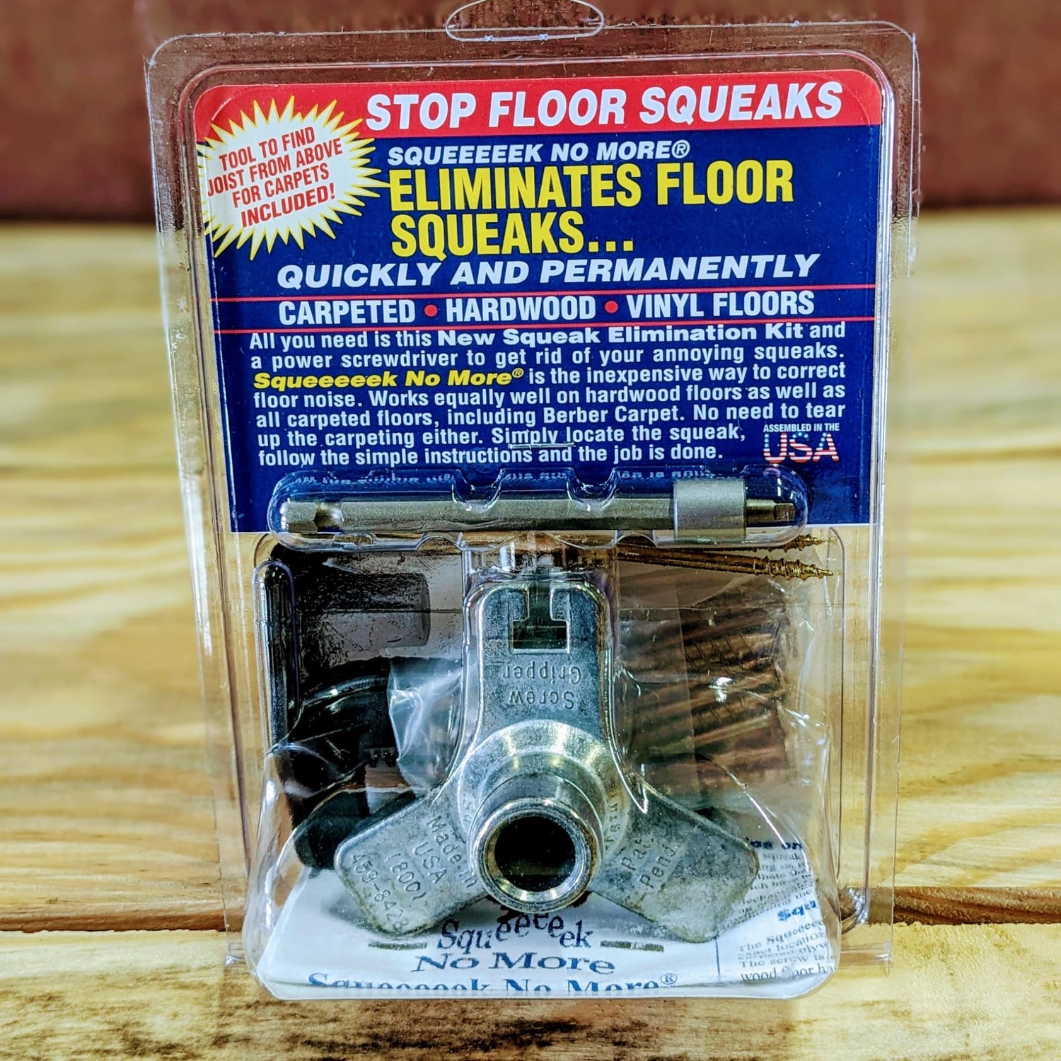 Squeeeeek No More Floor Repair Kit - Upgraded - Zinc Fixture Squeeeek No More