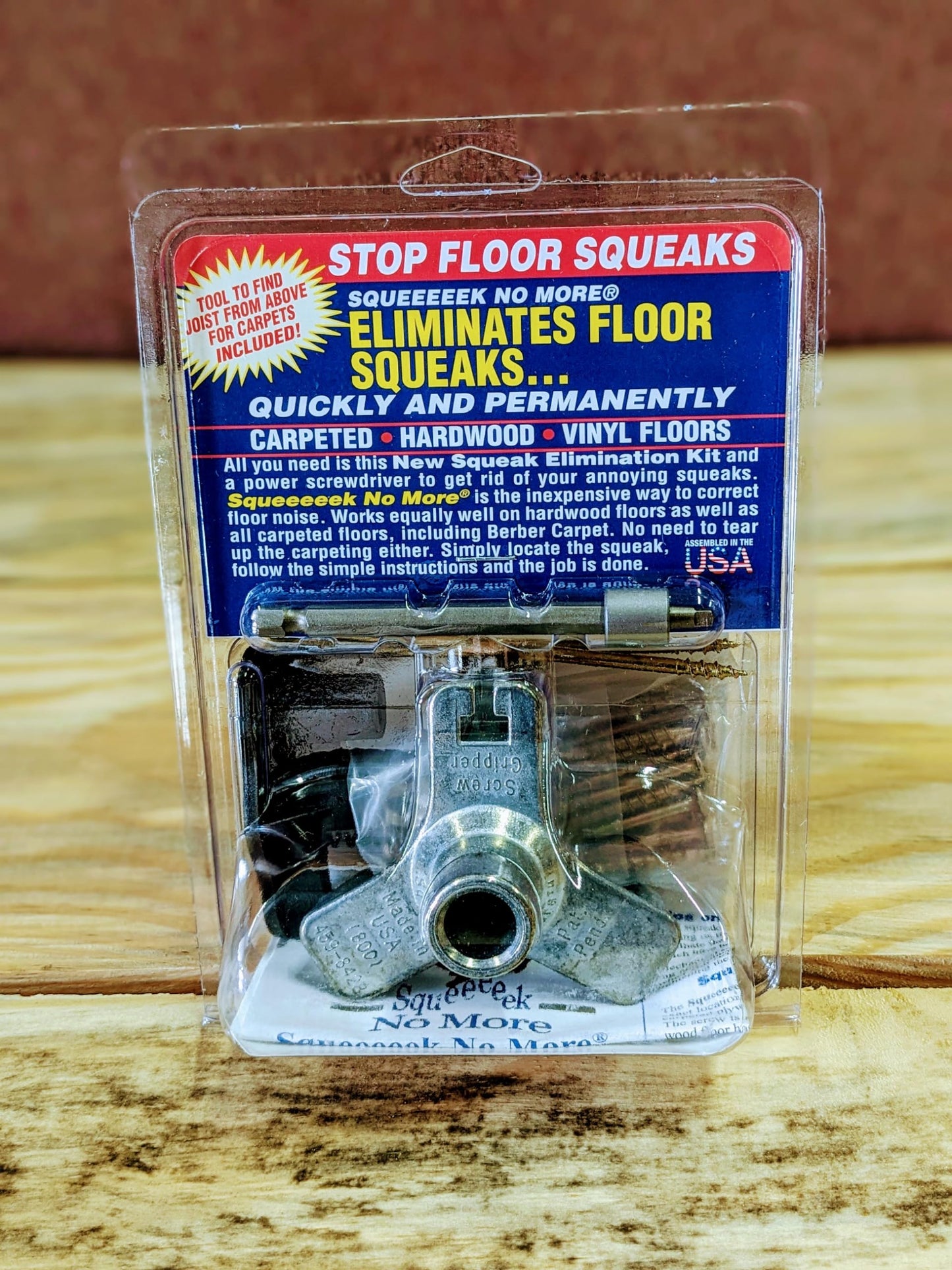 Squeeeeek No More Floor Repair Kit - Upgraded - Zinc Fixture