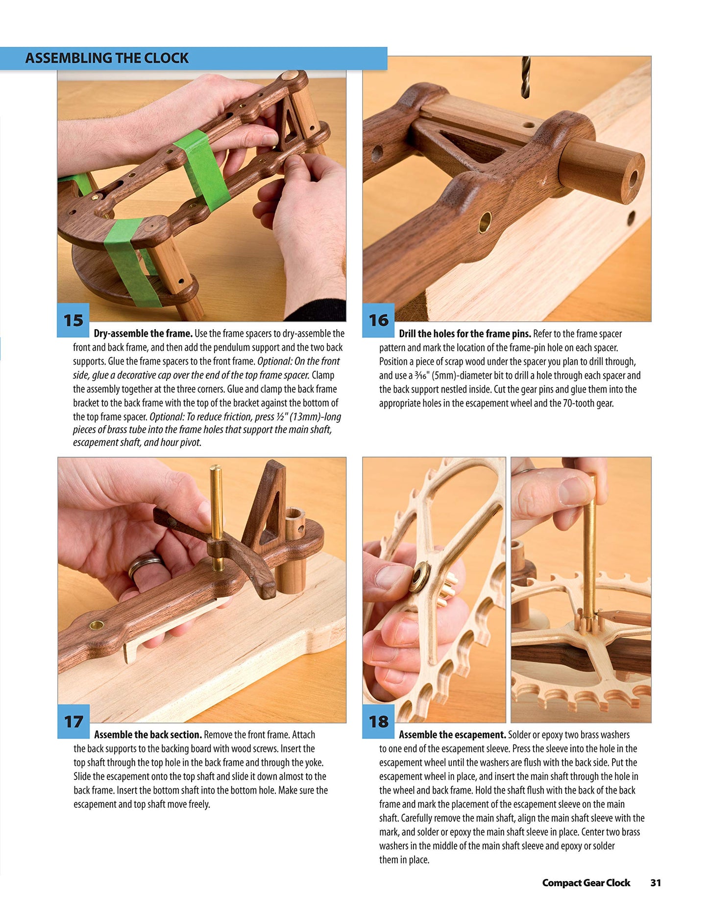 Making Wooden Gear Clocks: 6 Cool Contraptions That Really Keep Time (Fox Chapel Publishing) Step-by-Step Projects for Handmade Clocks, from Beginner