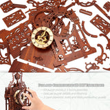 3D Wood Puzzle Clock Tower with LED Light - FUNPOLA DIY Home Décor Model FUNPOLA