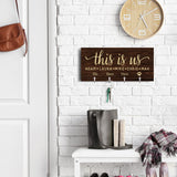 Personalized Key Holder for Wall - Custom Key Hanger with Family Name | 12 Designs, 8 Background Options | House Warming Presents for New Home, Brd Gifts