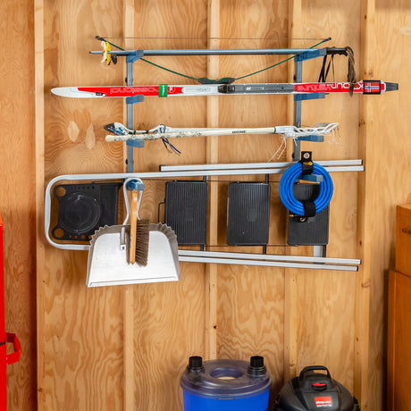 ROCKLER 4-Tier Lumber Storage Racks, Wall Mounting Shop, Basement, or Garage Organizer | Wall Storage Garage Shelf to Keep Lumber, Molding, & More - ROCKLER
