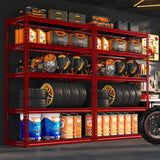 REIBII 72" Garage Shelving Heavy Duty Metal Shelving 1700 LBS Capacity Adjustable 5 Tier Garage Storage Shelves Heavy Duty Shelving, Garage Shelves REIBII