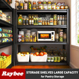 Raybee 40" Wide Storage Shelves Garage Shelving, 2 Pack, Heavy Duty Shelving, Adjustable 4 Tier Metal Shelves for Warehouse, Pantry, Kitchen 40" W Raybee