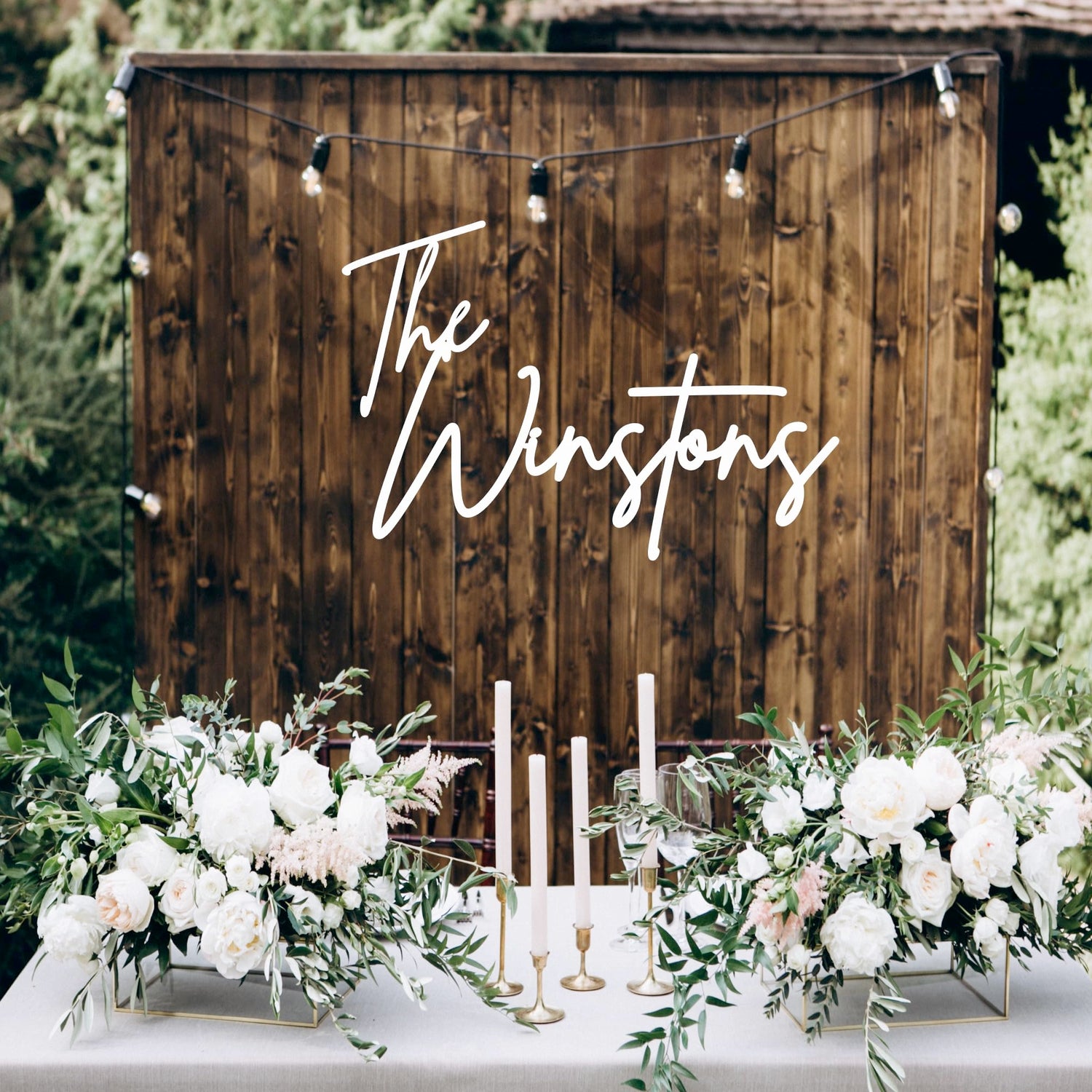 Custom Wedding Decor, Personalized Family Name Sign, Wooden Backdrop Sign, Wedding Shower or Reception Decor Generic