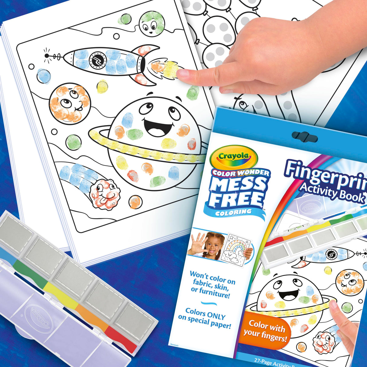 Crayola Color Wonder Mess Free Fingerprint Ink Painting Activity Set, Finger Painting Alternative, Unique Holiday Gift for Kids, 3+ Crayola