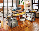 ODK 75" Reversible L Shaped Desk with LED Lighting, Power Outlet & Ample Storage ODK