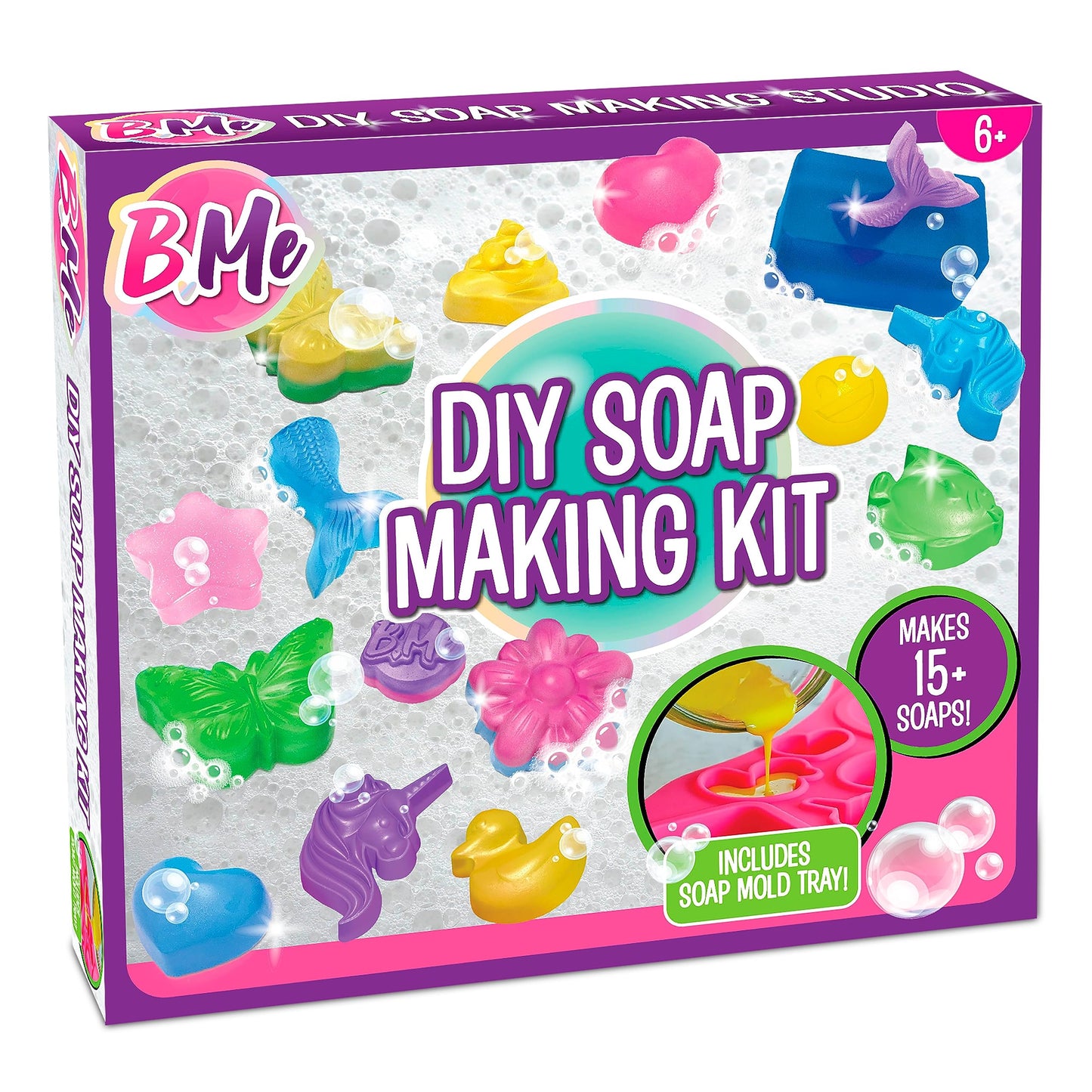 B Me Beginner Soap Making Craft Kits for Kids Girls Ages 6+ | Make 15+ Soap Shapes with 5 Different Scents | Make Your Own Soap Science Kits Toys