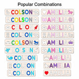 Personalized Wood Name Puzzle Montessori Toys Nursery Decor Customized Puzzle Educational Toys Sensory Toys 1st birthday Girl Gifts Custom Name Generic