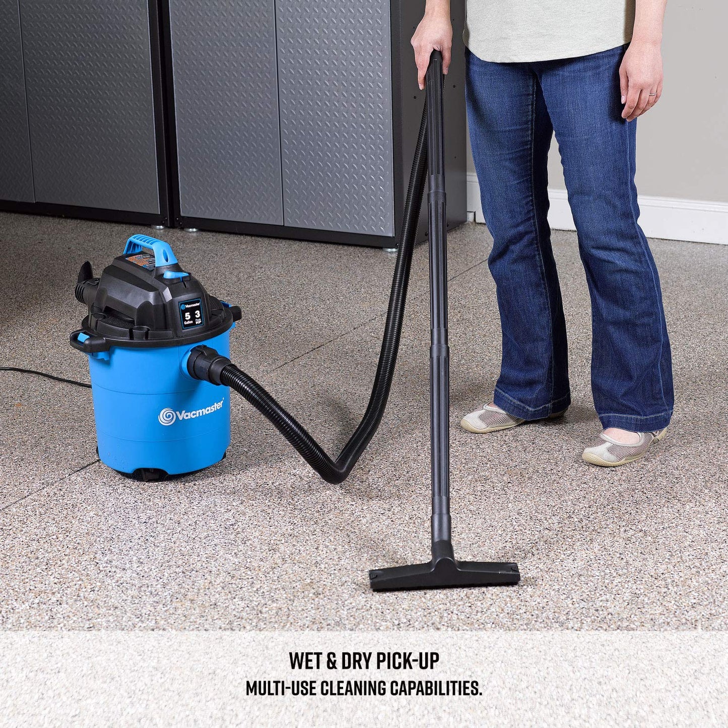 Vacmaster VJC507P 5-Gallon* 3 Peak HP** Wet/Dry Shop Vacuum, Blue, 5 gal - WoodArtSupply