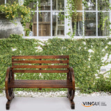 VINGLI 41" Rustic Wooden Wheel Bench - Stylish 2-Person Outdoor Patio Seat with High Capacity VINGLI
