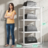 Raybee Storage Shelves Heavy Duty Garage Shelving Adjustable Metal Shelving Units and Storage Shelf 4 Tier Storage Pantry shelves for Closet kitchen Raybee